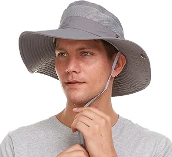 Sun Hat for Men/Women UV Protection Wide Brim Boonie Hat for Hiking Fishing Safari