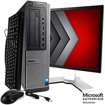 Desktop Computer Package Compatible with Dell Optiplex 990 Intel Quad Core i5 3.1-GHz, 8GB RAM, 500GB HDD, 17 Inch LCD, DVD, Keyboard, Mouse, New Periphio WiFi Adapter, Windows 10 (Renewed)