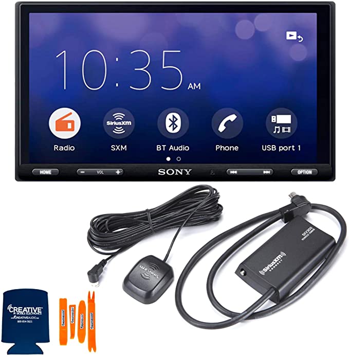 Sony XAV-AX5500 6.95" (17.6-cm) Bluetooth Media Receiver with SiriusXM SXV300v1 Connect Vehicle Tuner Kit for Satellite Radio