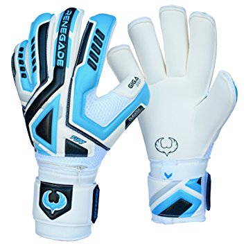 Renegade GK Fury Goalkeeper Gloves With Removable Pro Fingersaves - Sizes 7-11, 3 Styles/Cuts (Hybrid, Roll, Flat), 30 DAY 100% SATISFACTION GUARANTEE WARRANTY -Unisex, Adult, Youth Soccer Goalies