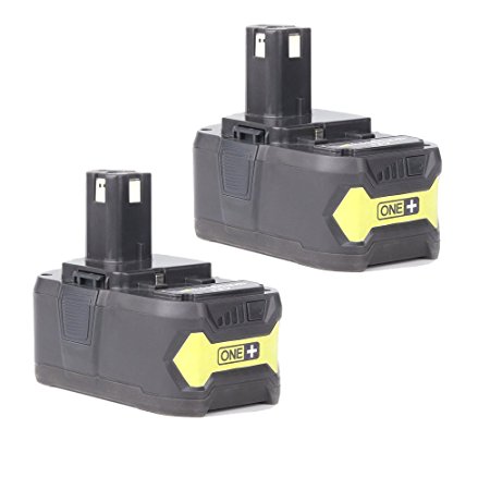 2x Masione 18volt 4.0AH Extended Replacment Lithium Ion Battery Pack for Ryobi ONE  Compact P102 P103 P104 P105 P107 P108 P122