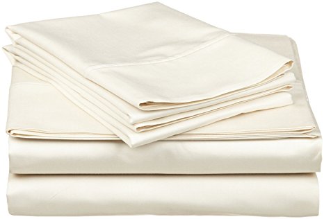 Mayfair Linen Bedding Collection 800 Thread Count SHORT QUEEN Sheet Set for Camper/RV - Ivory