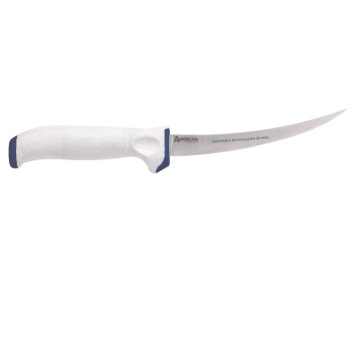American Angler Saltwater 6 Inch Curved Fillet Knife, White