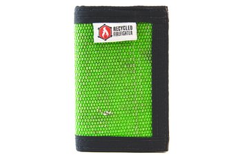 Bifold Leather Money Clip Wallet - "Decommissioned Fire Hose" - Recycled   Made in USA - Unique wallets for Men