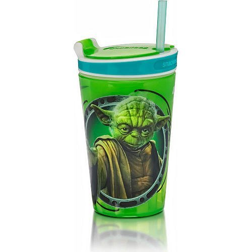 Snackeez Jr. 8 oz. 2-in-1 Snack and Drink Cup - Star Wars (Yoda) by Snackeez
