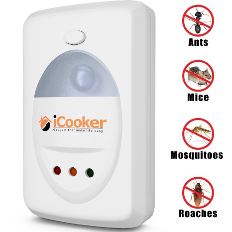 iCooker Pest Control Mosquito Repellent Ultrasonic Pests Repeller Products for Cockroach  Rodents Roaches Ants Spiders Fleas Mosquitoes Dummies - Flea Mouse Trap Mice Repeller