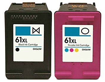 HouseOfToners Remanufactured Ink Cartridge Replacements for HP #61XL (1 Black, 1 Color, 2-Pack)