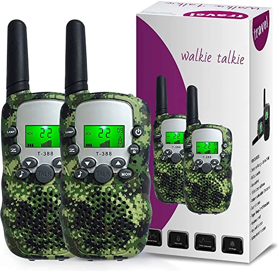 Walkie Talkies for Kids 22 Channels 2 Way Radio Toy with Backlit LCD Flashlight Children's Walkie Talkie Set Outdoor Adventures Hiking Camping Gear Games for Girls and Boys