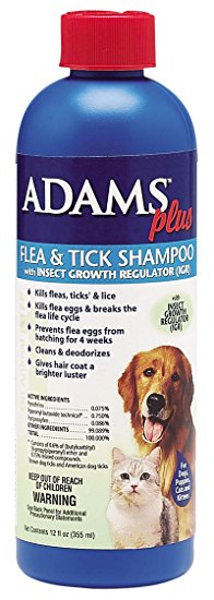 Adams Plus Flea & Tick Shampoo with Precor, 12-ounce