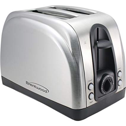 Brentwood Ts-225S 2-Slice Elegant Toaster with Brushed Stainless Steel Finish Electronic Consumer by Brentwood
