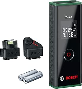 Adaptateur laser ligne et roulette pour télémètre laser Zamo de Bosch (mesure facile et précise jusqu'à 20 mètres, 3e génération)