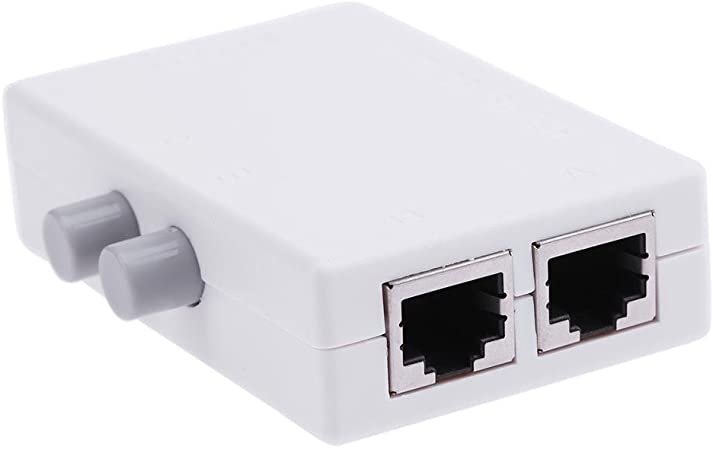 Amazingdeal Mini 2 Port RJ45 Network Switch Ethernet Network Box Switcher Adapter HUB