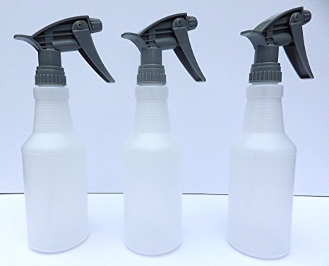 Chemical Resistant Bottles and Sprayers - 16 ounce (3-pack)