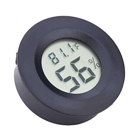 Digital Instant Read Thermometer Hygrometer, Tiamat Indoor Temperature Humidity Meter Detector, Electronic Thermometer for Kitchen, Indoor Garden, Cellar, Fridge, Closet - Black