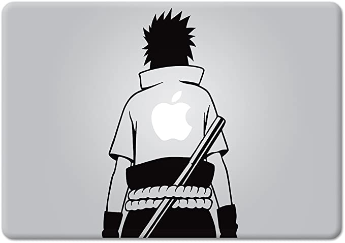 Uchiha Sasuke Naruto for MacBook Laptop car die-Cut Vinyl Decal Sticker (12 inch MacBook, Black)