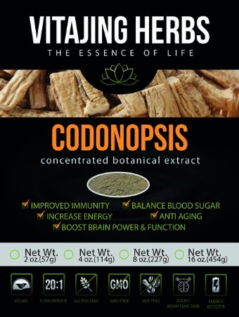 Codonopsis Root Extract Powder 973397339733201 CONCENTRATION973397339733 4oz 9733ORGANIC and CONTAMINANT FREE TESTED9733 Dang Shen Poor Mans Ginseng