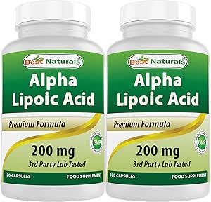 Best Naturals Alpha Lipoic Acid 200 Mg 120 Capsules (120 Count (Pack of 2))