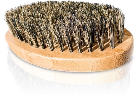 Truly Genuine Man Beard Brush with Boar Bristles and Bamboo Base