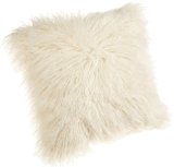Brentwood 18-Inch Mongolian Faux Fur Pillow Natural