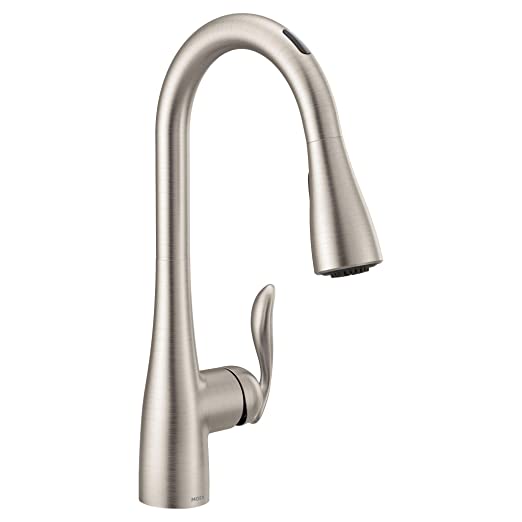 Moen 7594EVSRS Arbor U by Moen Smart Pulldown Kitchen Faucet with Voice Control and MotionSense, Spot Resist Stainless