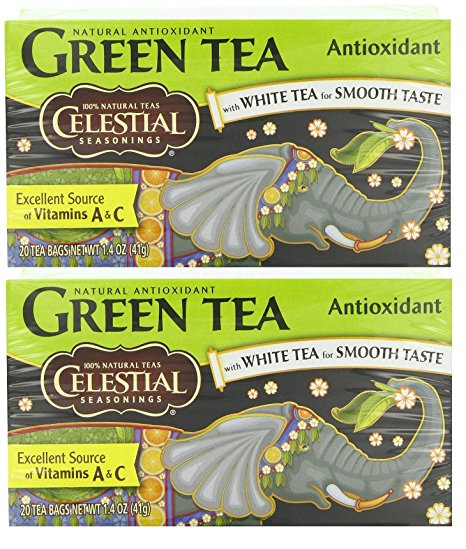 Celestial Seasonings Herbal Tea, Green Tea Antioxidant,(2 Pack)