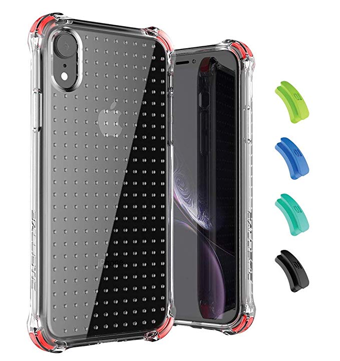 Ballistic iPhone XR Clear Case, Slim Heavy Duty Protective Cases with Designed Interchangeable Shockproof Corner Bumper for iPhone XR 6.1 Inch (2018) Jewel Series-Clear