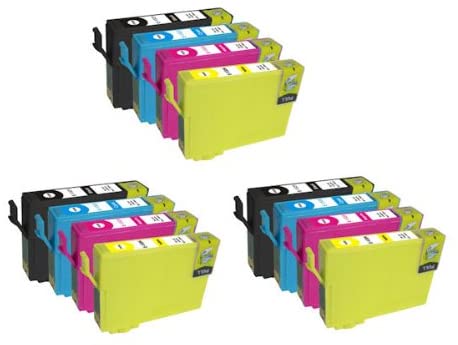 3x Sets of 4 T1295 (12x CARTRIDGES) Apple Multipack (3x T1291 Black, 3x T1292 Cyan, 3x T1293 Magenta, 3x T1294 Yellow) High Capacity Epson Compatible Ink Cartridges With Chip and Will Display Ink Levels.