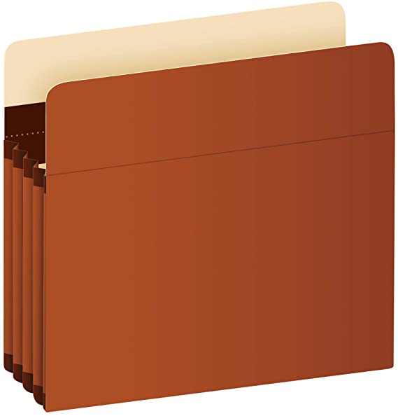 Pendaflex Expanding Accordion File Pockets, Extra Durable, Expands 3.5", Letter Size, Reinforced with Dupont Tyvek Material, 10/Box (15421) , Brown