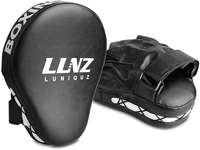 Luniquz Punching Pad Mitts, Curved Boxing Pads for Kickboxing, MMA, Muay Thai