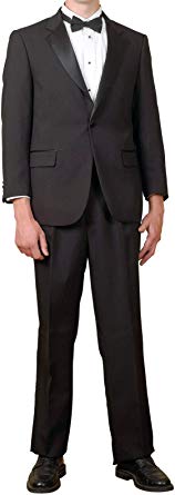 Broadway Tuxmakers Men's 100% Wool 1 Button Classic Notch Collar Tuxedo Jacket
