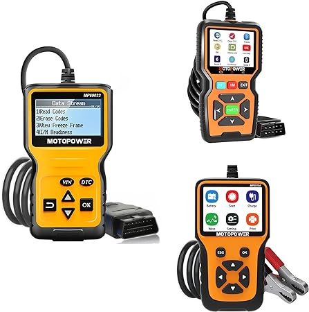 MOTOPOWER Vehicle Diagnostic Tools for Checking Engine Fault Codes and Testing Battery
