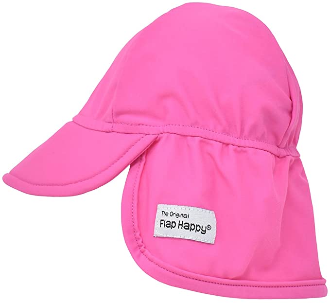 Flap Happy Baby and Childrens Swim Flap Hat UPF 50 , Highest Certified UV Sun Protection, Azo-free dye, Floats on Water
