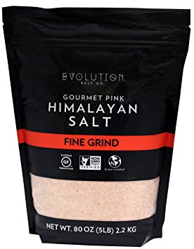 Evolution Salt Gourmet Pink Himalayan Fine Grind, 5 Pound