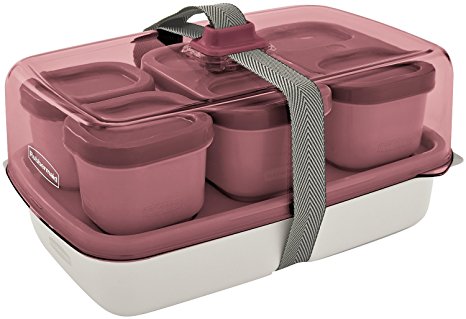 Rubbermaid Fasten   Go Entre/Salad Kit, Color Marsala