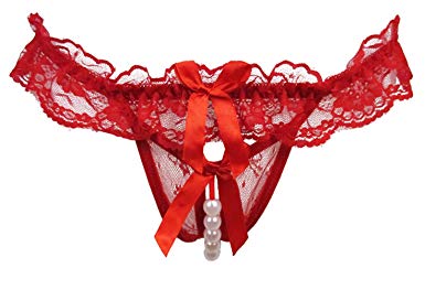 Moxeay Sexy Open Crotch Lace Transparent G String Lingerie Thongs Underwear