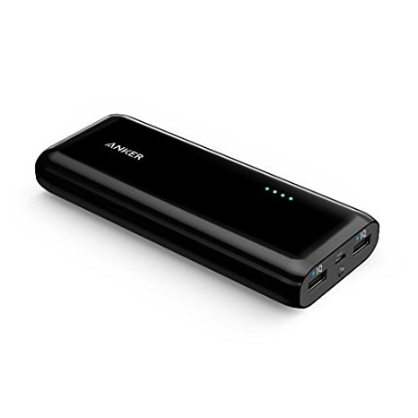 Anker® Astro E5 15000mAh Portable Power Bank Pack External Battery USB Charger for iPad 5 4 3 2, Air, mini, iPhone 6 5S 5C 5 4S, Galaxy S5 S4 S3, Note 4 3, Nexus 4 5 7 10, HTC One, most other Phones and Tablets – Black