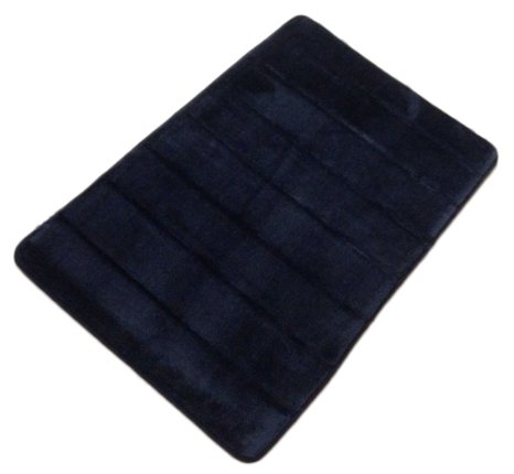 FindNew 16"*24" Microfiber Memory Foam Bath Mat with Anti-Skid Bottom Non-Slip Quickly Drying Black