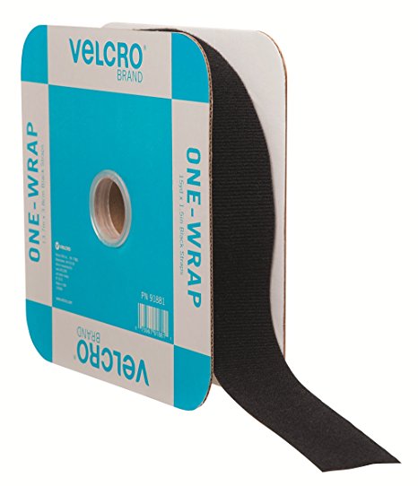 VELCRO Brand-One-Wrap: for Cables, Wires and Cords-45-Feet X 1 1/2-Inch Tape, Flange-Black