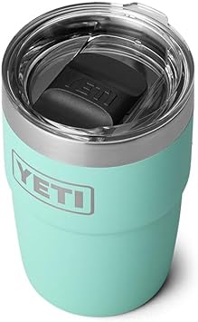 YETI Rambler 8 oz Stackable Cup, Stainless Steel, Vacuum Insulated Espresso Cup with MagSlider Lid, Seafoam