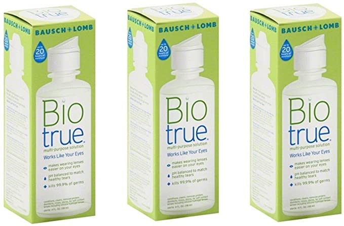 Bausch and Lomb Bio True Multi-Purpose Solution 2 Ounces Travel Size Pack of 2