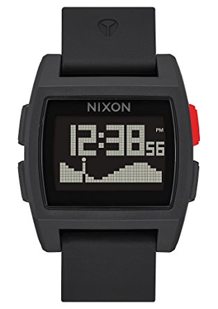 Nixon Base Tide Digital Watch Black Red