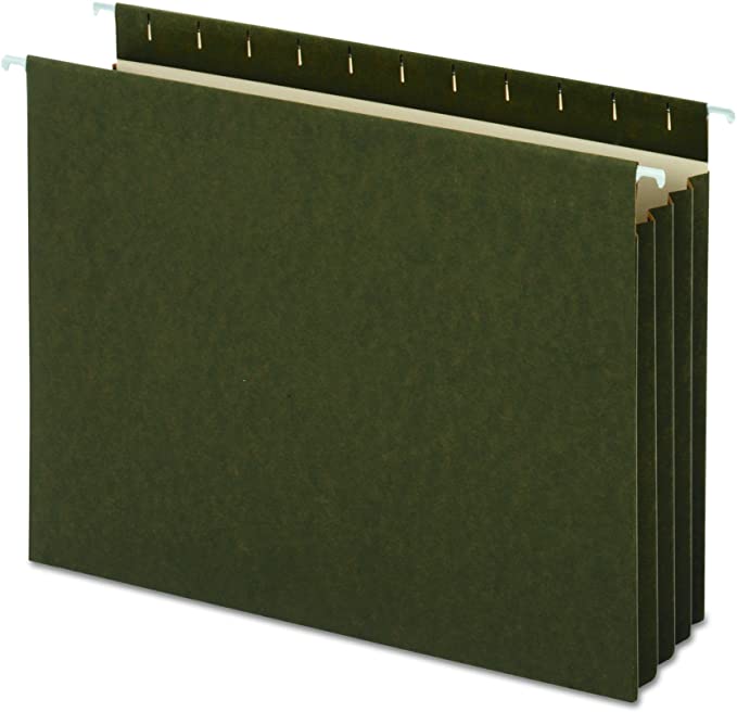 Universal Hanging Box Bottom File Pockets, 11 Point Stock, Letter, Standard Green, 10 per Pack (14160)