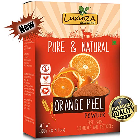 Luxura Sciences Pure Orange Peel Powder For Skin Whitening 200 Grams.(Santra Chilka)