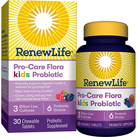 Renew Life Renew Life Pro-Care Flora Kids Probiotic Chewable Tablets, 30 Count