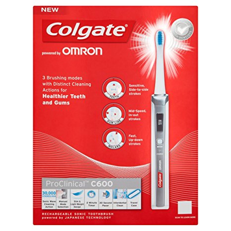 Colgate C600 ProClinical Rechargeable Electric Toothbrush - White