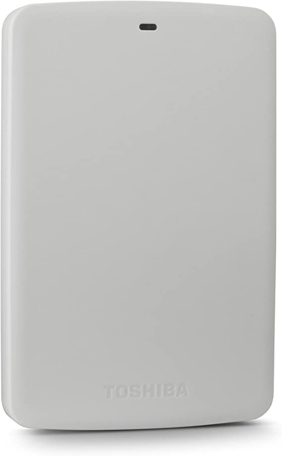 Toshiba Canvio Basics 1TB Portable Hard Drive- White (HDTB310XW3AA)