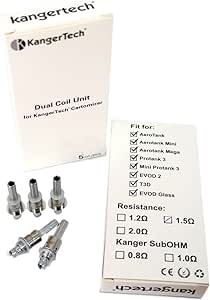 KangerTech 1.5ohm New Upgraded Dual Coils - Pack of 5
