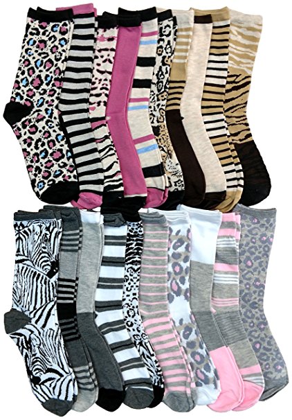 WSD Womens Cotton Crew Socks, Soft Touch, Many Colors