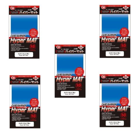 KMC Hyper Matte Sleeves Blue×5 Sets (5 Packs/total 400 Sheets) (Japan Import) Made in Japan