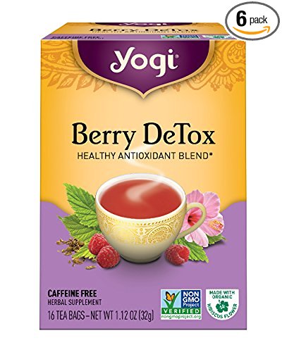 Yogi Tea, Berry DeTox, 16 Count (Pack of 6), Packaging May Vary